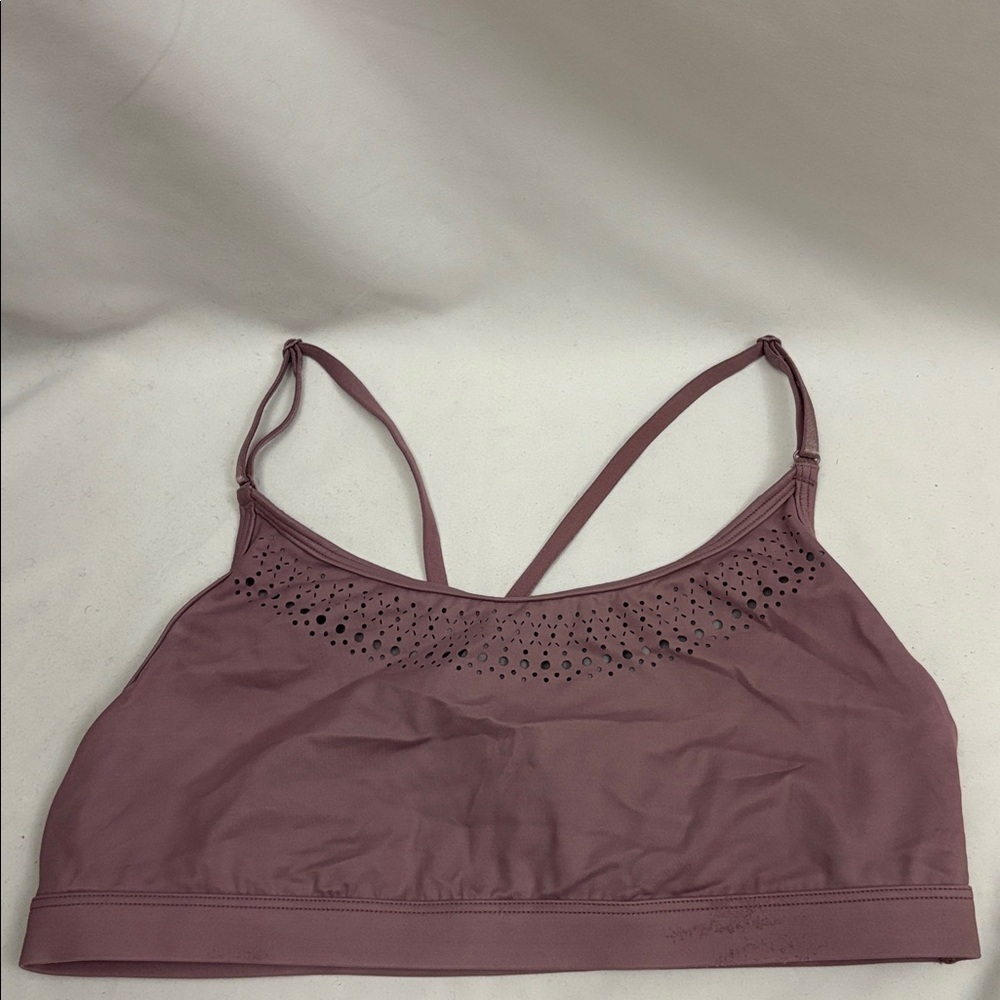 Victoria's Secret Unlined Strappy Sports Bra Purple Large